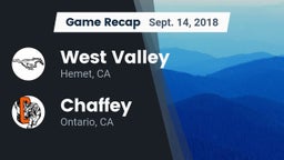 Recap: West Valley  vs. Chaffey  2018