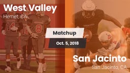 Matchup: West Valley High vs. San Jacinto  2018