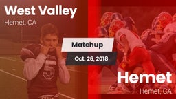 Matchup: West Valley High vs. Hemet  2018