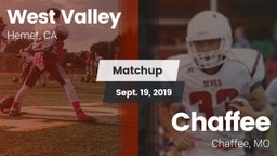 Matchup: West Valley High vs. Chaffee  2019