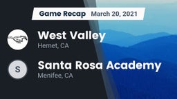 Recap: West Valley  vs. Santa Rosa Academy 2021