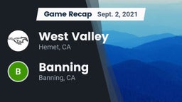 Recap: West Valley  vs. Banning  2021