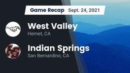 Recap: West Valley  vs. Indian Springs  2021