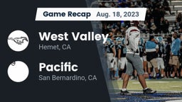 Recap: West Valley  vs. Pacific  2023