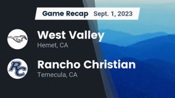 Recap: West Valley  vs. Rancho Christian  2023