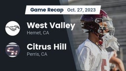 Recap: West Valley  vs. Citrus Hill  2023