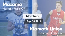 Matchup: Mazama vs. Klamath Union  2016