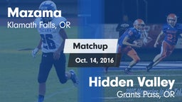 Matchup: Mazama vs. Hidden Valley  2016