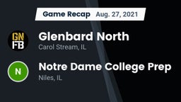 Recap: Glenbard North  vs. Notre Dame College Prep 2021