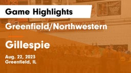 Greenfield/Northwestern  vs Gillespie  Game Highlights - Aug. 22, 2023