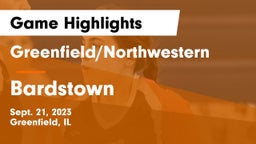 Greenfield/Northwestern  vs Bardstown  Game Highlights - Sept. 21, 2023