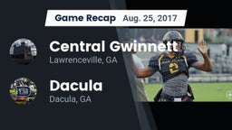 Recap: Central Gwinnett  vs. Dacula  2017