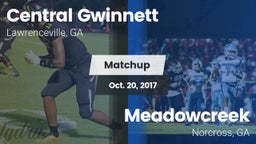 Matchup: Central Gwinnett vs. Meadowcreek  2017