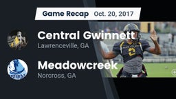 Recap: Central Gwinnett  vs. Meadowcreek  2017