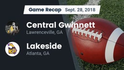 Recap: Central Gwinnett  vs. Lakeside  2018
