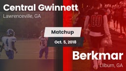 Matchup: Central Gwinnett vs. Berkmar  2018