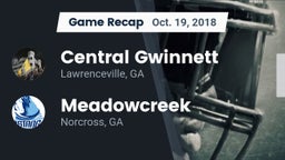 Recap: Central Gwinnett  vs. Meadowcreek  2018