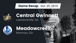 Recap: Central Gwinnett  vs. Meadowcreek  2019