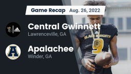 Recap: Central Gwinnett  vs. Apalachee  2022