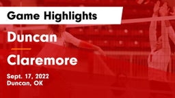 Duncan  vs Claremore  Game Highlights - Sept. 17, 2022