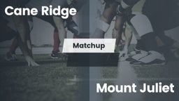 Matchup: Cane Ridge vs. Mount Juliet  2016