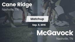 Matchup: Cane Ridge vs. McGavock  2016
