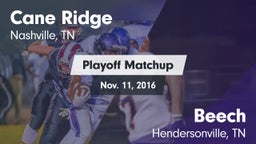 Matchup: Cane Ridge vs. Beech  2016