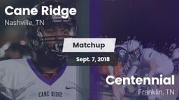 Matchup: Cane Ridge vs. Centennial  2018