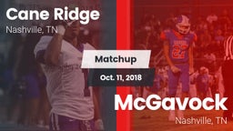 Matchup: Cane Ridge vs. McGavock  2018