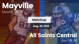 Matchup: Mayville vs. All Saints Central  2019