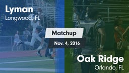 Matchup: Lyman vs. Oak Ridge  2016