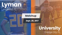 Matchup: Lyman vs. University  2017