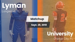 Matchup: Lyman vs. University  2018