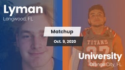 Matchup: Lyman vs. University  2020