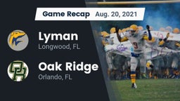 Recap: Lyman  vs. Oak Ridge  2021