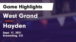 West Grand  vs Hayden  Game Highlights - Sept. 17, 2021