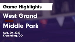 West Grand  vs Middle Park  Game Highlights - Aug. 20, 2022