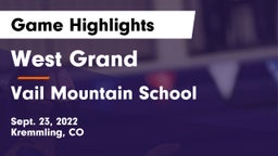 West Grand  vs Vail Mountain School  Game Highlights - Sept. 23, 2022