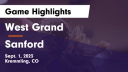 West Grand  vs Sanford  Game Highlights - Sept. 1, 2023