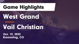 West Grand  vs Vail Christian  Game Highlights - Oct. 19, 2023