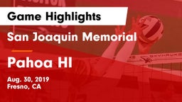 San Joaquin Memorial  vs Pahoa HI Game Highlights - Aug. 30, 2019