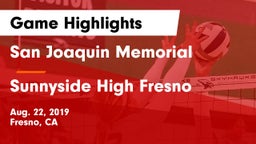 San Joaquin Memorial  vs Sunnyside High Fresno Game Highlights - Aug. 22, 2019