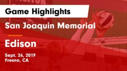 San Joaquin Memorial  vs Edison  Game Highlights - Sept. 26, 2019