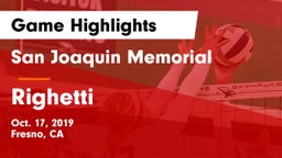 San Joaquin Memorial  vs Righetti  Game Highlights - Oct. 17, 2019