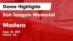 San Joaquin Memorial  vs Madera   Game Highlights - Sept. 20, 2022