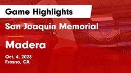 San Joaquin Memorial  vs Madera  Game Highlights - Oct. 4, 2023