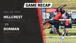 Recap: Hillcrest  vs. Dorman  2016