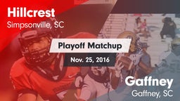 Matchup: Hillcrest vs. Gaffney  2016