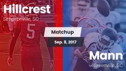 Matchup: Hillcrest vs. Mann  2017