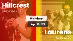 Matchup: Hillcrest vs. Laurens  2017